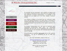 Tablet Screenshot of 18wheelertransportation.com